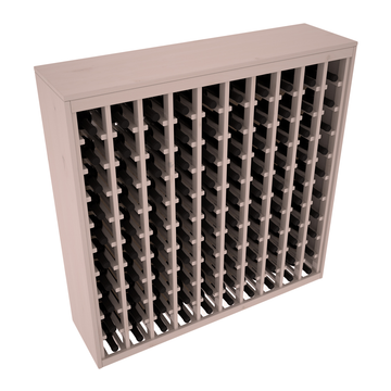 Living Series - 100 Bottle Deluxe Rack in Alder Greywash stained with WineSafe™ Satin Sealant