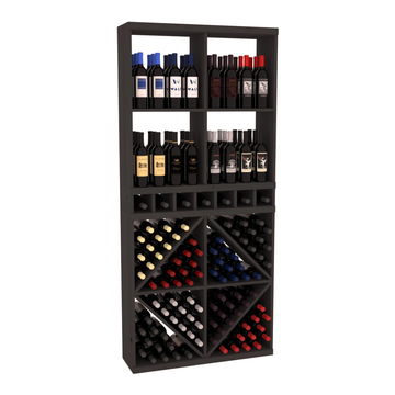 Retail Diamond Bin Display in Ponderosa Pine Black stained without WineSafe™ Satin Sealant