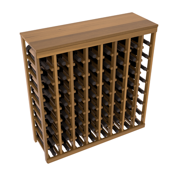 Living Series - 64 Bottle Tabletop Rack in Redwood Oak stained with WineSafe™ Satin Sealant