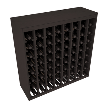 Living Series - 64 Bottle Deluxe Rack in Pine Black stained without WineSafe™ Satin Sealant