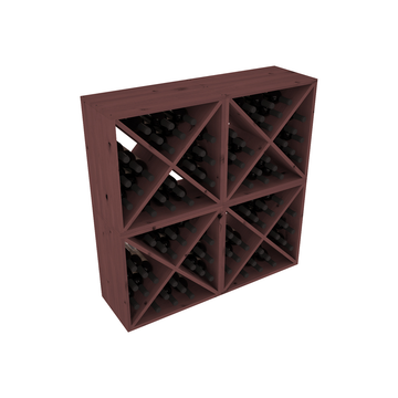 Living Series - 96 Bottle Wine Cube in Alder Walnut stained without WineSafe™ Satin Sealant
