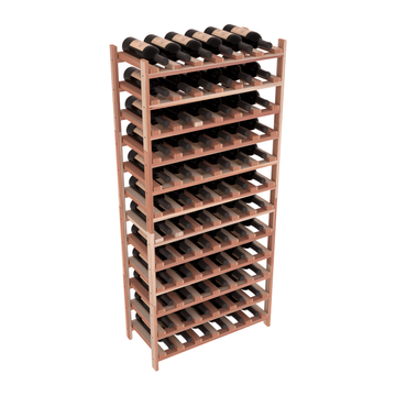 Living Series - 72 Bottle Stackable in Redwood Unstained without WineSafe™ Satin Sealant