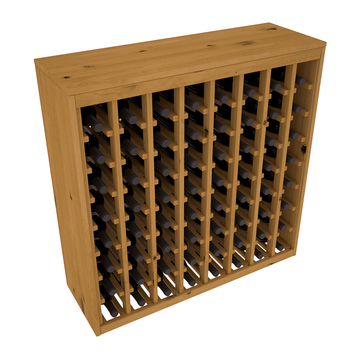 Living Series - 64 Bottle Deluxe Rack in Alder Oak stained without WineSafe™ Satin Sealant