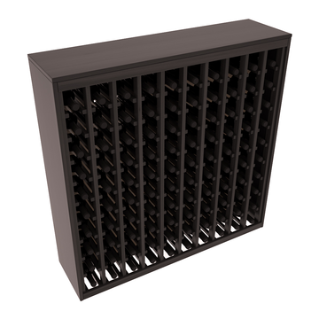 Living Series - 100 Bottle Deluxe Rack in Redwood Black stained with WineSafe™ Satin Sealant