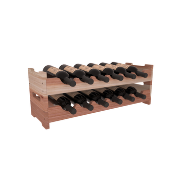 Living Series - 12 Bottle Mini Scalloped Rack in Redwood Unstained without WineSafe™ Satin Sealant