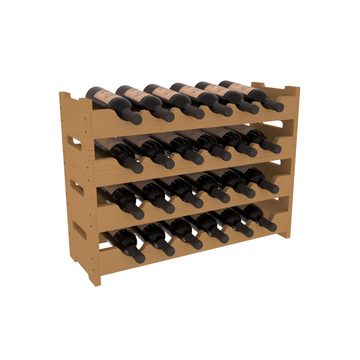 Living Series - 24 Bottle Mini Scalloped Rack in Pine Oak stained without WineSafe™ Satin Sealant