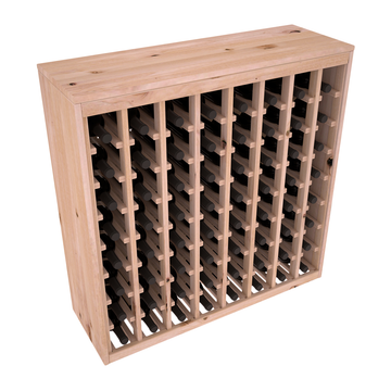 Living Series - 64 Bottle Deluxe Rack in Alder Unstained without WineSafe™ Satin Sealant