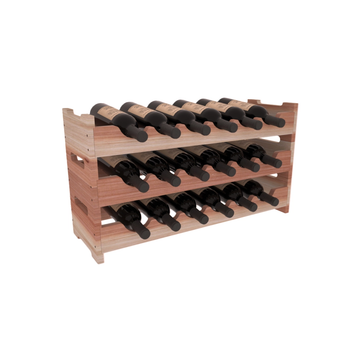 Living Series - 18 Bottle Mini Scalloped Rack in Redwood Unstained without WineSafe™ Satin Sealant