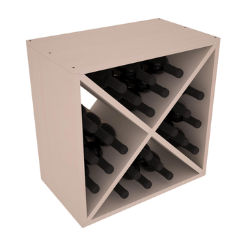 Living Series - 24 Bottle Wine Cube in Pine Greywash stained without WineSafe™ Satin Sealant