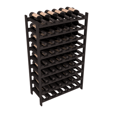 Living Series - 54 Bottle Stackable in Pine Black stained without WineSafe™ Satin Sealant