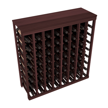 Living Series - 64 Bottle Tabletop Rack in Redwood Walnut stained without WineSafe™ Satin Sealant