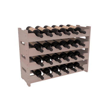 Living Series - 24 Bottle Mini Scalloped Rack in Redwood Greywash stained without WineSafe™ Satin Sealant