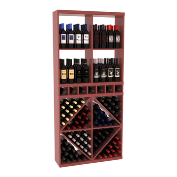 Retail Diamond Bin Display in Ponderosa Pine Cherry stained with WineSafe™ Satin Sealant
