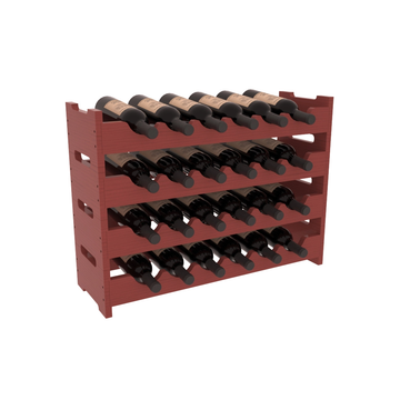 Living Series - 24 Bottle Mini Scalloped Rack in Pine Cherry stained with WineSafe™ Satin Sealant