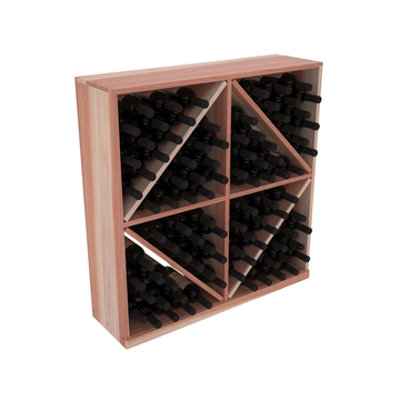 Retail Diamond Bin Base in Premium Redwood Unstained with WineSafe™ Satin Sealant