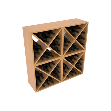 Living Series - 96 Bottle Wine Cube in Pine Oak stained with WineSafe™ Satin Sealant