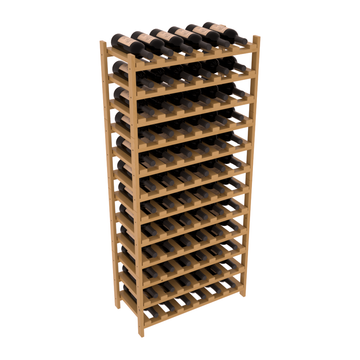 Living Series - 72 Bottle Stackable in Pine Oak stained with WineSafe™ Satin Sealant