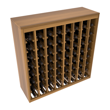 Living Series - 64 Bottle Deluxe Rack in Redwood Oak stained with WineSafe™ Satin Sealant
