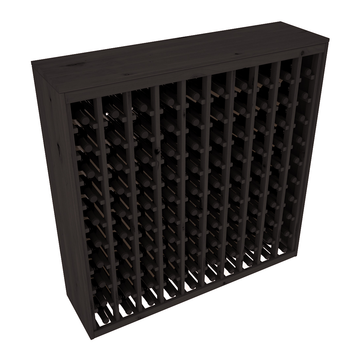Living Series - 100 Bottle Deluxe Rack in Alder Black stained without WineSafe™ Satin Sealant