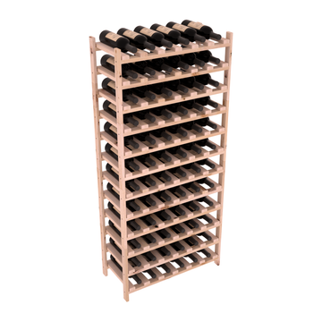Living Series - 72 Bottle Stackable in Alder Unstained without WineSafe™ Satin Sealant