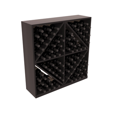 Retail Diamond Bin Base in Premium Redwood Black stained with WineSafe™ Satin Sealant