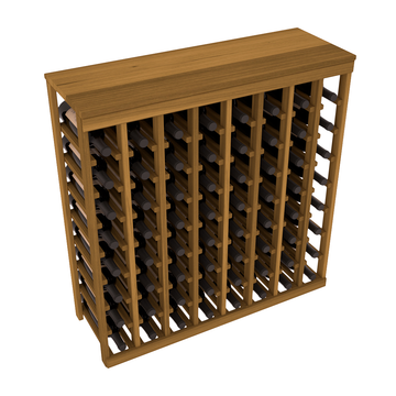 Living Series - 64 Bottle Tabletop Rack in Redwood Oak stained without WineSafe™ Satin Sealant