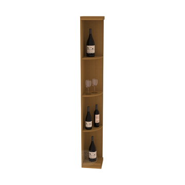 Retail Quarter Round Display in Redwood Oak stained without WineSafe™ Satin Sealant