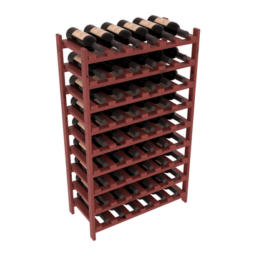 Living Series - 54 Bottle Stackable in Alder Cherry stained with WineSafe™ Satin Sealant