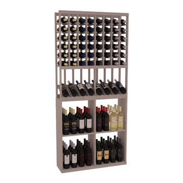 Retail High Reveal Display in Knotty Alder Greywash stained without WineSafe™ Satin Sealant