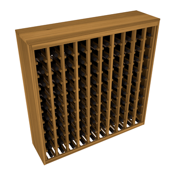 Living Series - 100 Bottle Deluxe Rack in Redwood Oak stained without WineSafe™ Satin Sealant