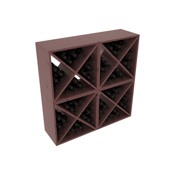 Living Series - 96 Bottle Wine Cube in Alder Walnut stained with WineSafe™ Satin Sealant