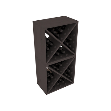 Living Series - 48 Bottle Wine Cube in Pine Black stained without WineSafe™ Satin Sealant