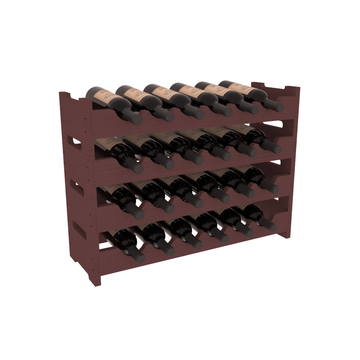 Living Series - 24 Bottle Mini Scalloped Rack in Pine Walnut stained without WineSafe™ Satin Sealant