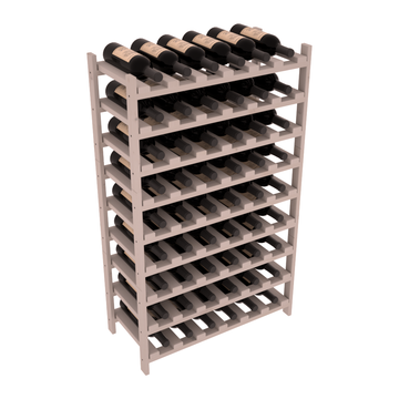 Living Series - 54 Bottle Stackable in Alder Greywash stained without WineSafe™ Satin Sealant