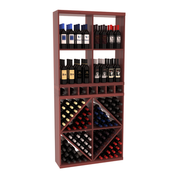 Retail Diamond Bin Display in Premium Redwood Cherry stained with WineSafe™ Satin Sealant