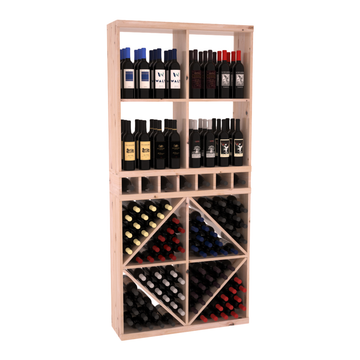 Retail Diamond Bin Display in Knotty Alder Unstained with WineSafe™ Satin Sealant