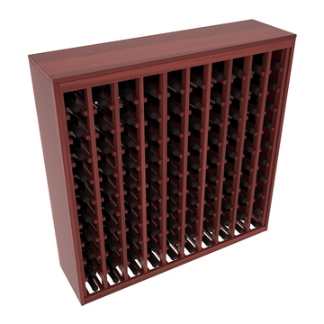 Living Series - 100 Bottle Deluxe Rack in Redwood Cherry stained with WineSafe™ Satin Sealant