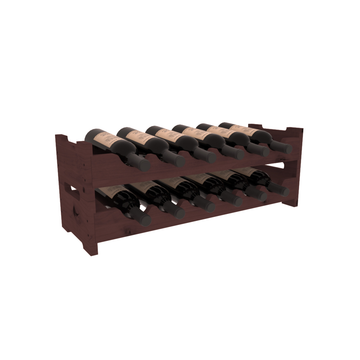 Living Series - 12 Bottle Mini Scalloped Rack in Alder Walnut stained without WineSafe™ Satin Sealant