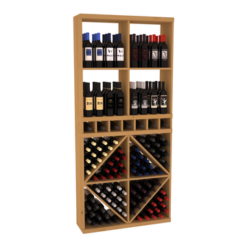 Retail Diamond Bin Display in Ponderosa Pine Oak stained without WineSafe™ Satin Sealant
