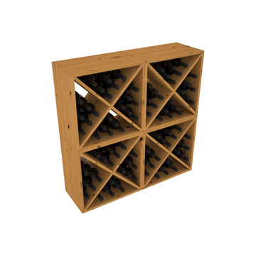 Living Series - 96 Bottle Wine Cube in Alder Oak stained without WineSafe™ Satin Sealant