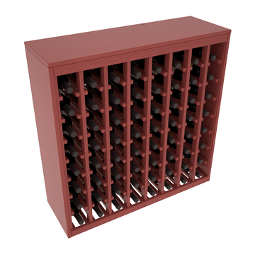 Living Series - 64 Bottle Deluxe Rack in Pine Cherry stained with WineSafe™ Satin Sealant