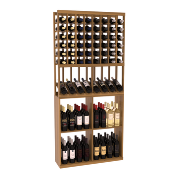 Retail High Reveal Display in Premium Redwood Oak stained with WineSafe™ Satin Sealant
