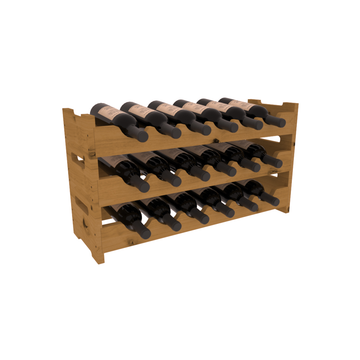 Living Series - 18 Bottle Mini Scalloped Rack in Alder Oak stained without WineSafe™ Satin Sealant