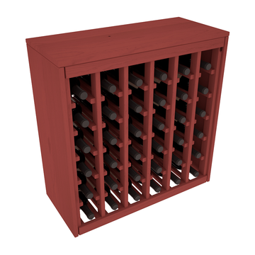 Living Series - 36 Bottle Deluxe Rack in Pine Cherry stained without WineSafe™ Satin Sealant