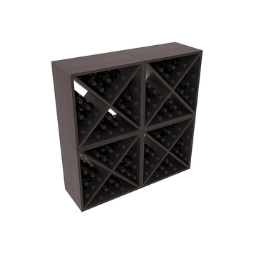 Living Series - 96 Bottle Wine Cube in Redwood Black stained with WineSafe™ Satin Sealant