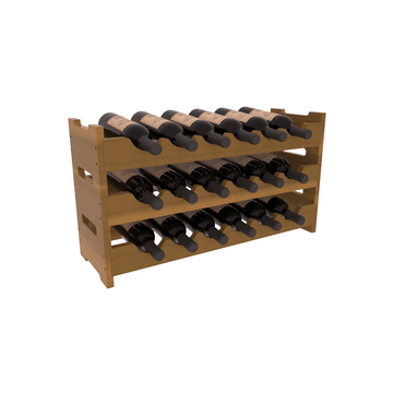 Living Series - 18 Bottle Mini Scalloped Rack in Redwood Oak stained with WineSafe™ Satin Sealant