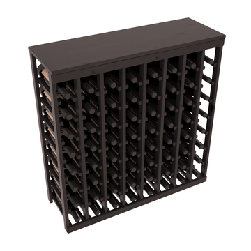 Living Series - 64 Bottle Tabletop Rack in Alder Black stained with WineSafe™ Satin Sealant
