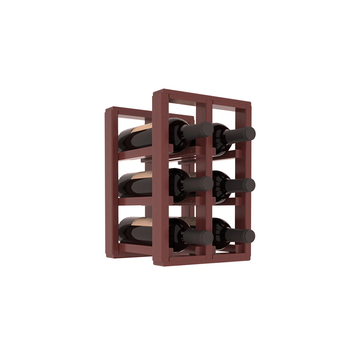 Living Series - 2 Column Countertop Rack in Redwood Cherry stained with WineSafe™ Satin Sealant