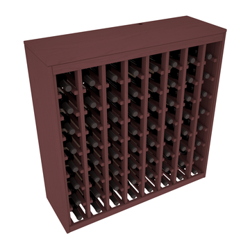 Living Series - 64 Bottle Deluxe Rack in Pine Walnut stained without WineSafe™ Satin Sealant