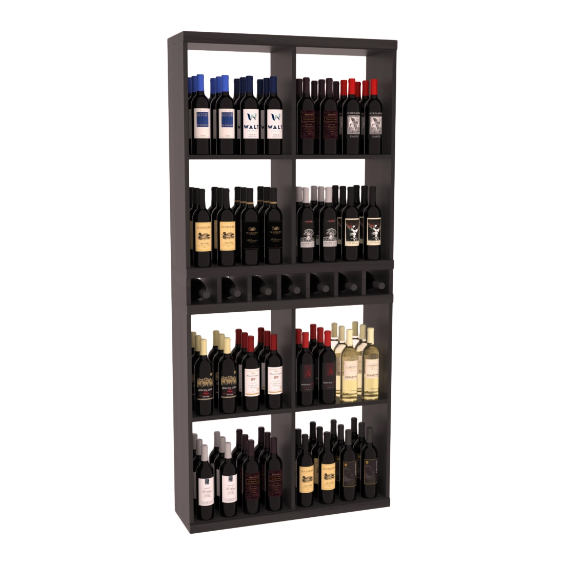 Retail Open Bin Display in Premium Redwood Black stained with WineSafe™ Satin Sealant